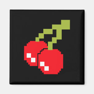 Pixel Cherries 80s Video Game Costume Easy Group H Magnet