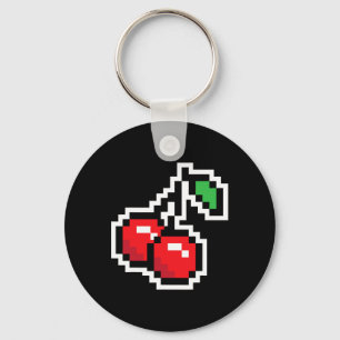 Pixel Cherries 80s Video Game Halloween Costume Ea Key Ring