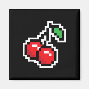 Pixel Cherries 80s Video Game Halloween Costume Ea Magnet