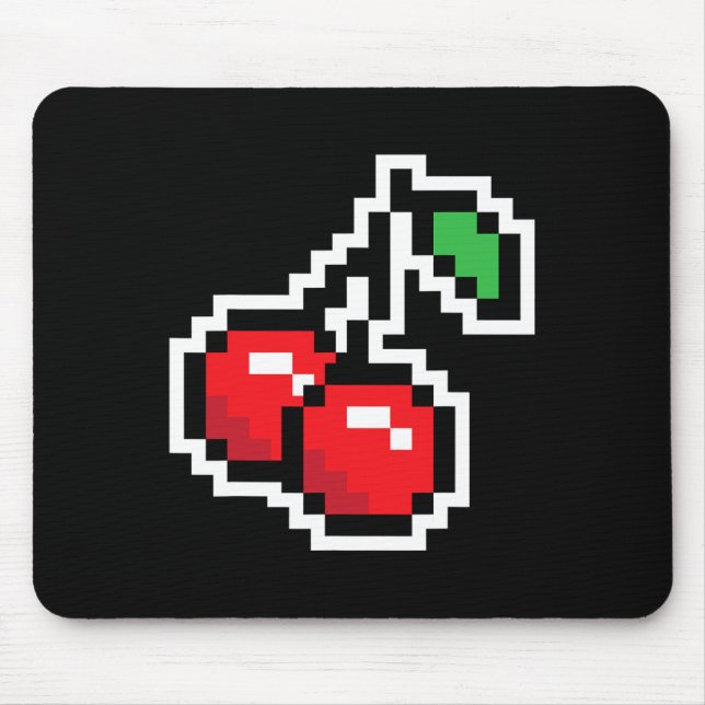 Pixel Cherries 80s Video Game Halloween Costume Ea Mouse Pad (Front)