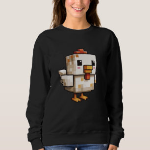 Pixel Chicken Funny Retro Gaming Lover Sweatshirt