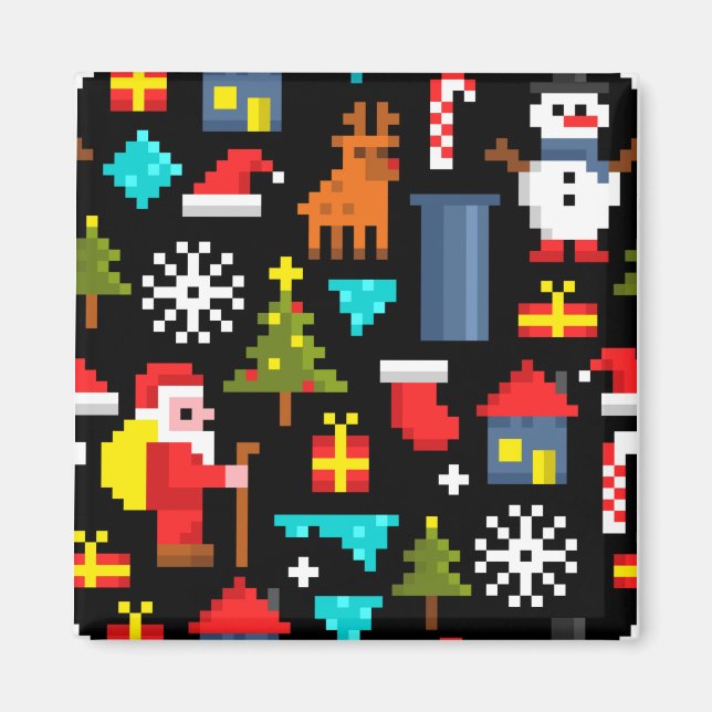 Pixel Christmas Magnet (Front)
