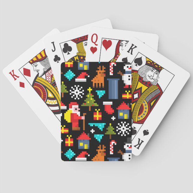 Pixel Christmas Playing Cards (Back)