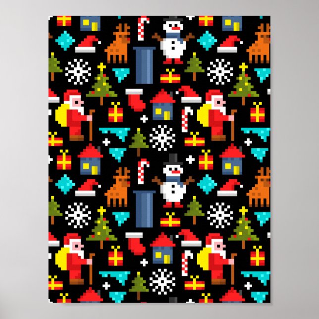Pixel Christmas Poster (Front)