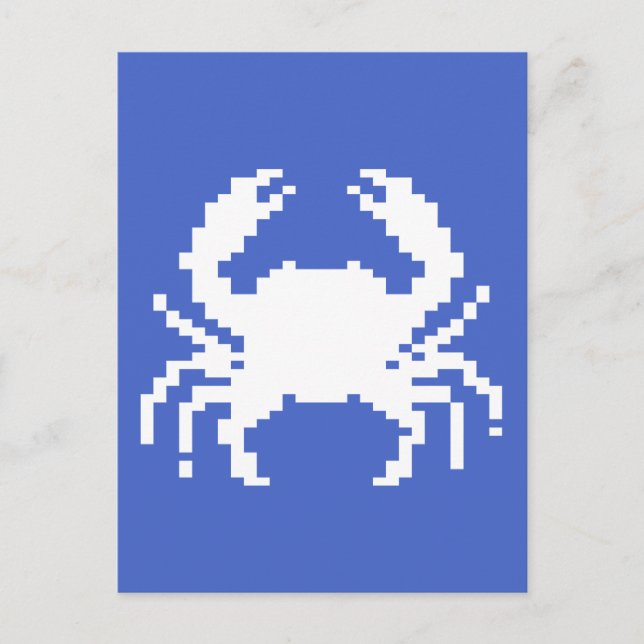 pixel crab design postcard (Front)