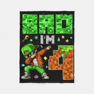 Pixel Dab Gamer Style Birthday Gift For Boys 4  Fleece Blanket