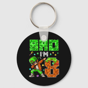 Pixel Dab Gamer Style Birthday Gift For Boys 8  Key Ring