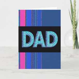 Pixel Dads Day Glowing Card