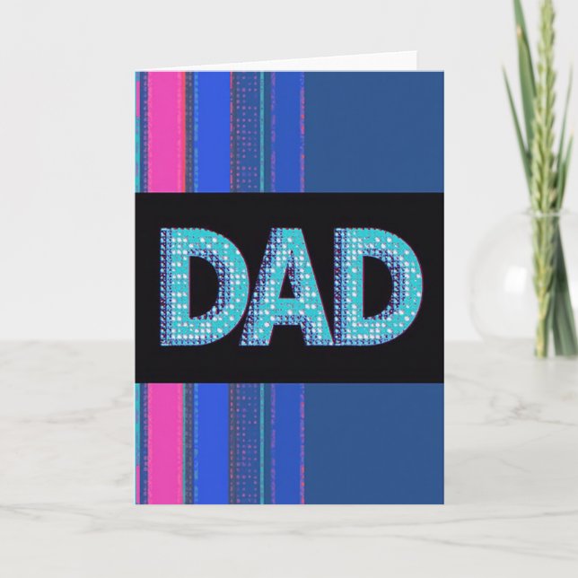 Pixel Dads Day Glowing Card (Front)