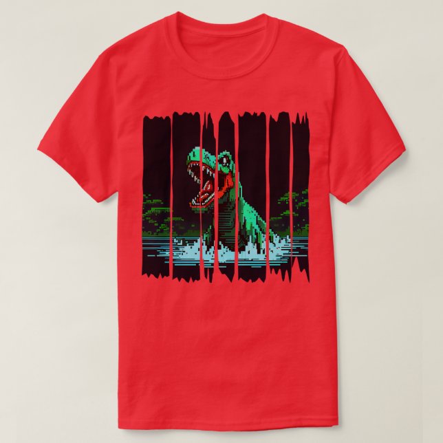 Pixel Dinosaur T-Shirt (Design Front)