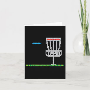 Pixel Disc Golf Frisbee Golfer Frolf Men Boys Kids Card