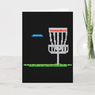 Pixel Disc Golf Frisbee Golfer Frolf Men Boys Kids Card