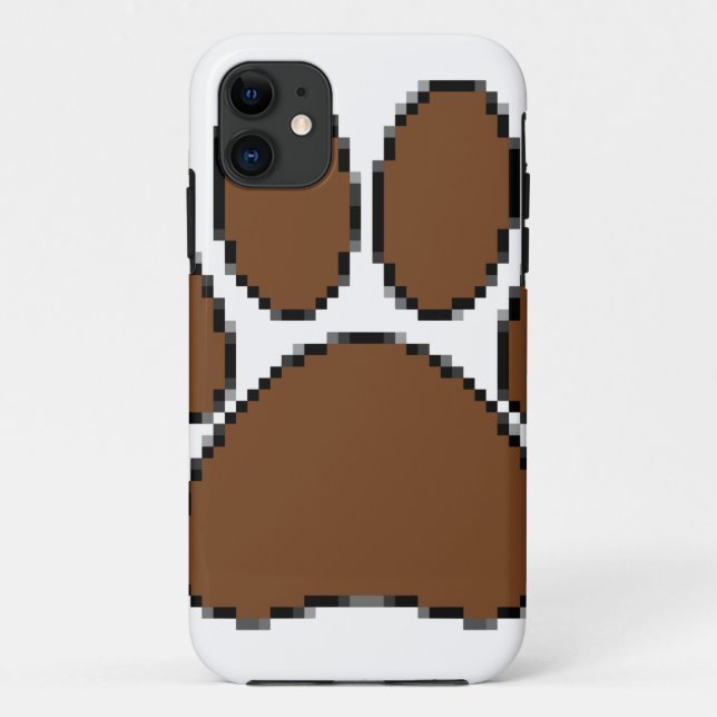 Pixel Dog Paw Print Case-Mate iPhone Case (Back)