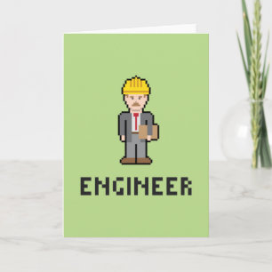 Pixel Engineer Greeting Card