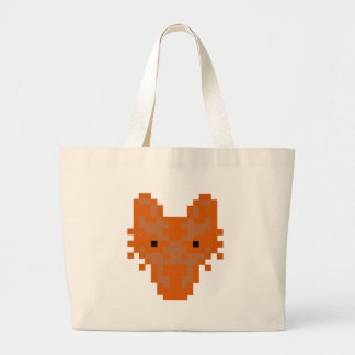 Pixel Fox Large Tote Bag