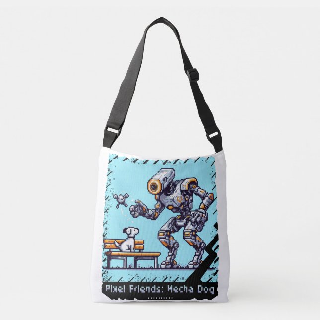 Pixel Friends: Mecha Dog (Robot Dog)  Crossbody Bag (Front)