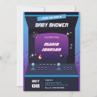 Pixel game baby shower