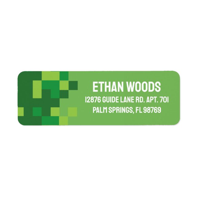 Pixel Game On Return Address Label (Front)