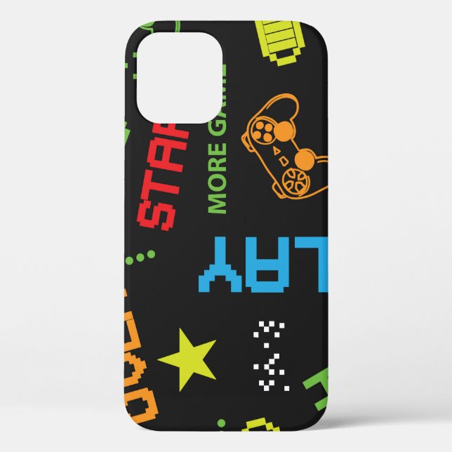 Pixel Game Style: Abstract Seamless. Case-Mate iPhone Case (Back)