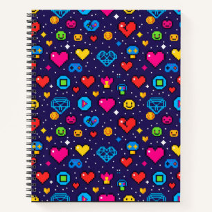 Pixel Gaming Aesthetic Hardcover Journal
