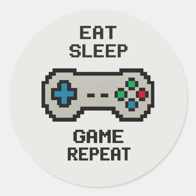 Pixel Gaming Stickers – Fun Laptop & Console Decal (Front)