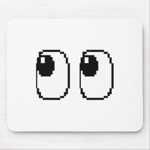 Pixel Ghost Eyes Halloween Game Group Costume  Mouse Pad