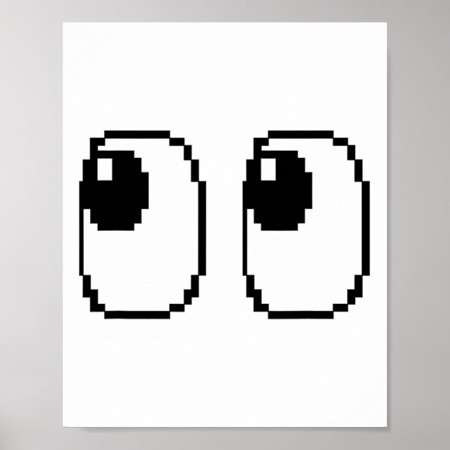 Pixel Ghost Eyes Halloween Game Group Costume  Poster (Front)