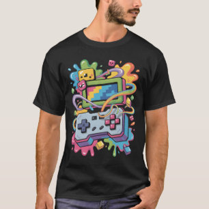 Pixel Graffiti Storm T-Shirt