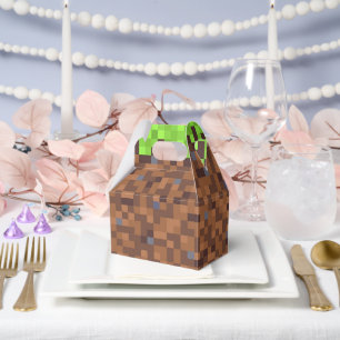 Pixel grass gamer birthday  favour box