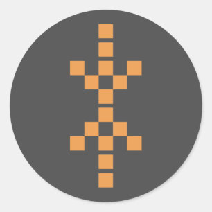 Pixel Hand of Eris (orange) sticker