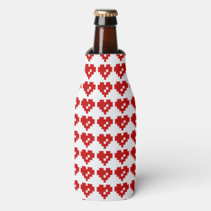 Pixel Heart 8 Bit Love Bottle Cooler