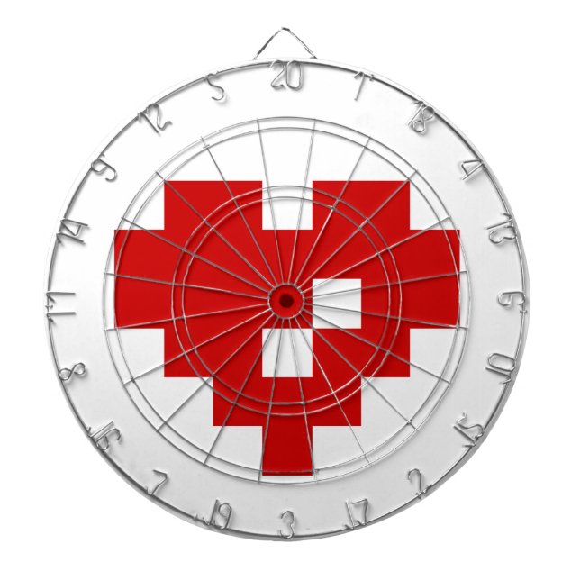 Pixel Heart 8 Bit Love Dartboard (Front)