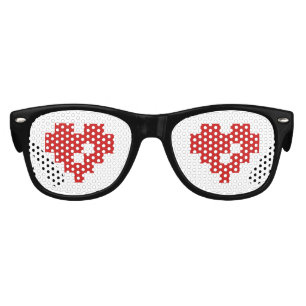 Pixel Heart 8 Bit Love Kids Sunglasses