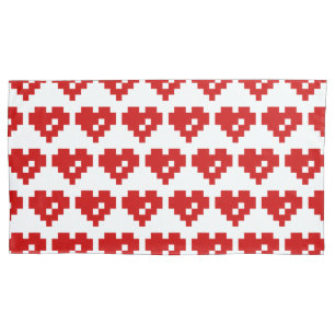 Pixel Heart 8 Bit Love Pillowcase