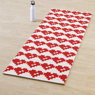Pixel Heart 8 Bit Love Yoga Mat