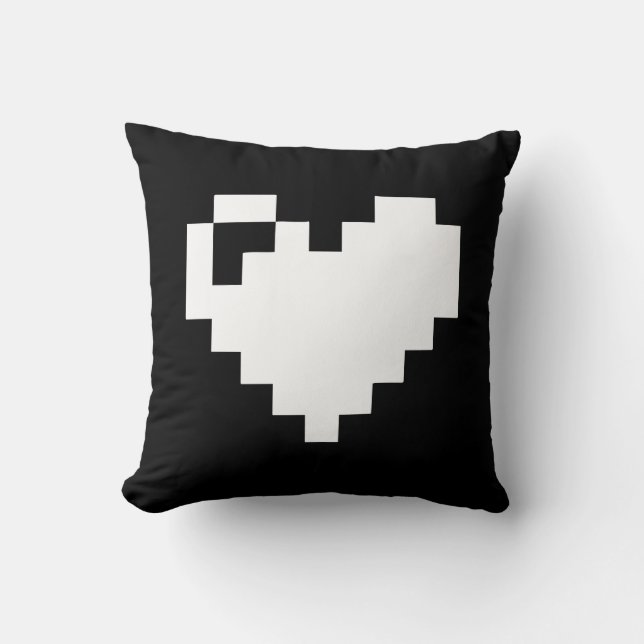 Pixel Heart 8 bits Cushion (Front)