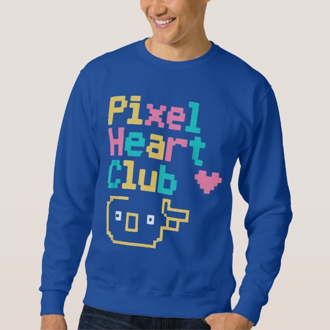 Pixel Heart Club: Retro Love Pixel Art for Gamers  Sweatshirt (Front)