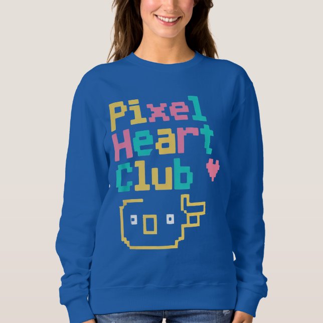 Pixel Heart Club: Retro Love Pixel Art for Gamers  Sweatshirt (Front)