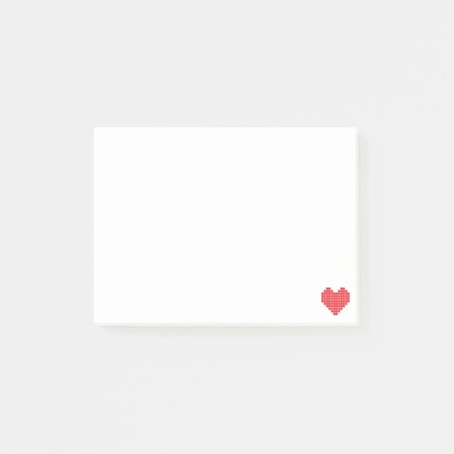 Pixel Heart Post-it Notes (Front)