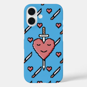 Pixel Heartbreaker – Smiling Through It iPhone 16 Case