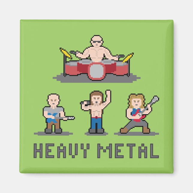 Pixel Heavy Metal Magnet (Front)