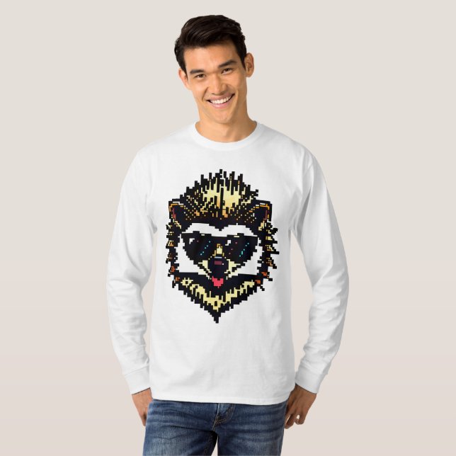 Pixel Hedgehog Cool T-Shirt (Front Full)