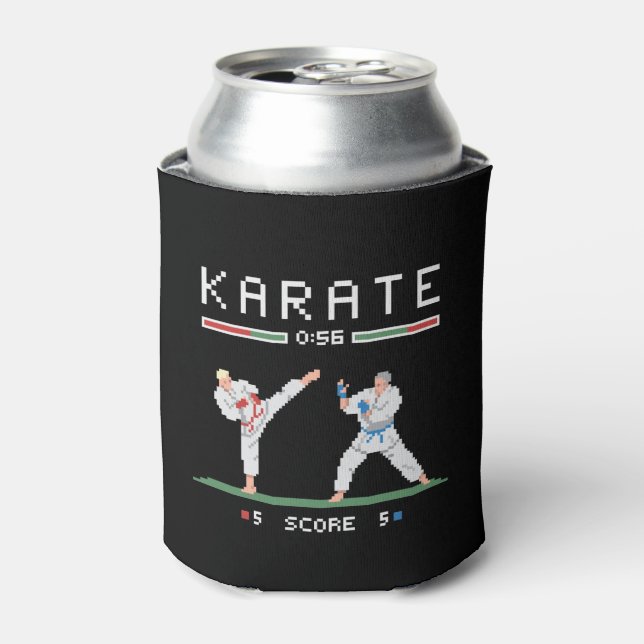 Pixel Karate Game Can Cooler (Can Front)