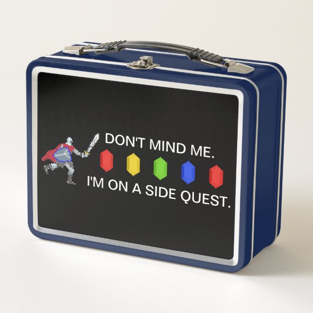 Pixel Knight Side Quest Metal Lunch Box (Front)