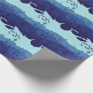 Pixel Landscape Pattern Wrapping Paper