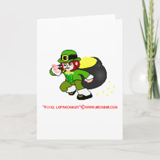 Pixel Leprechaun Card 1