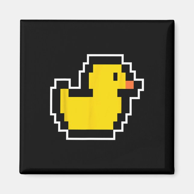 Pixel Little Duck 80s Video Game Halloween Costume Magnet (Front)