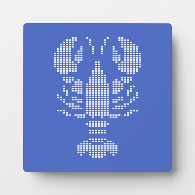 Pixel Lobster Emblem Mosaic Plaque (Front)