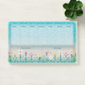 pixel meadow weekly planner post-it notes
