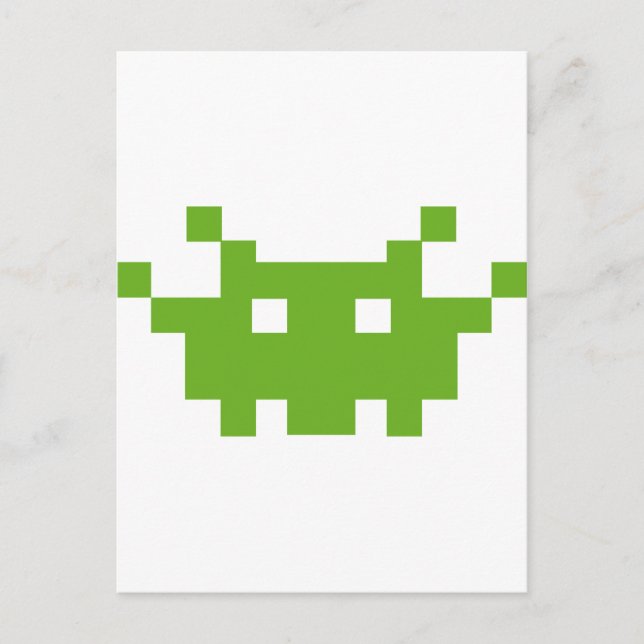 pixel monster oldschool gaming postcard (Front)